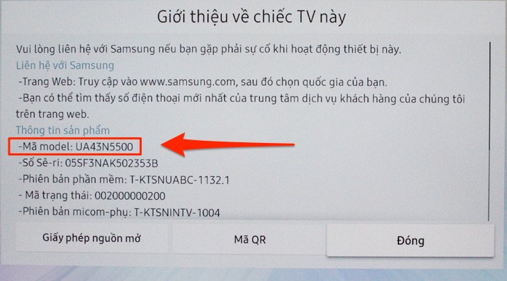 xem model trên màn hình tivi 3